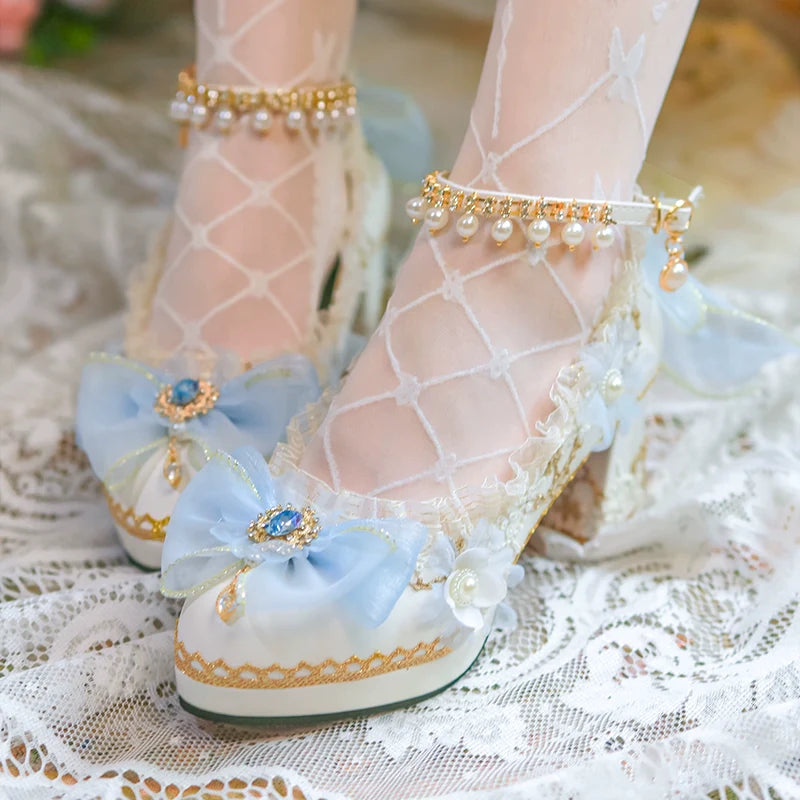 Gorgeous Bridal Lolita Shoes with 3 Heel Heights - image 2