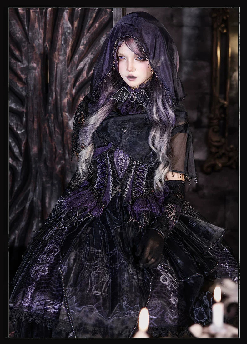 Bone Dragon - Gothic Lolita Corset JSK Dress Set with Embroidery - image 49