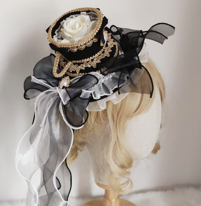 Rococo Style Romantic Lolita Cup-shape Hat - image 5