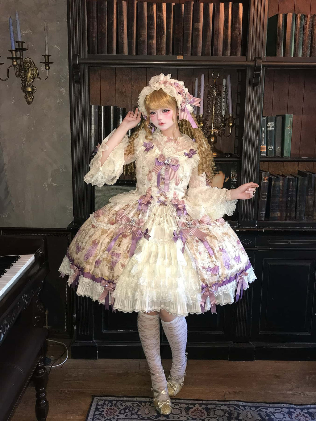 Antique Gem Fragrance Lolita Purple JSK Dress Set - image 5