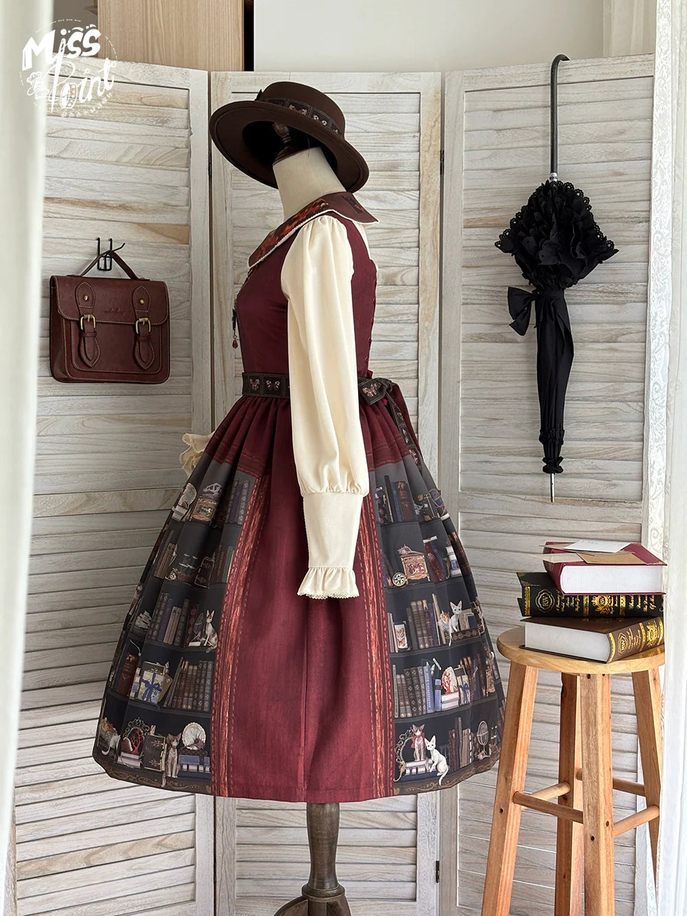 German Bookshelf - Classic Lolita Printed JSK Dress - image 41
