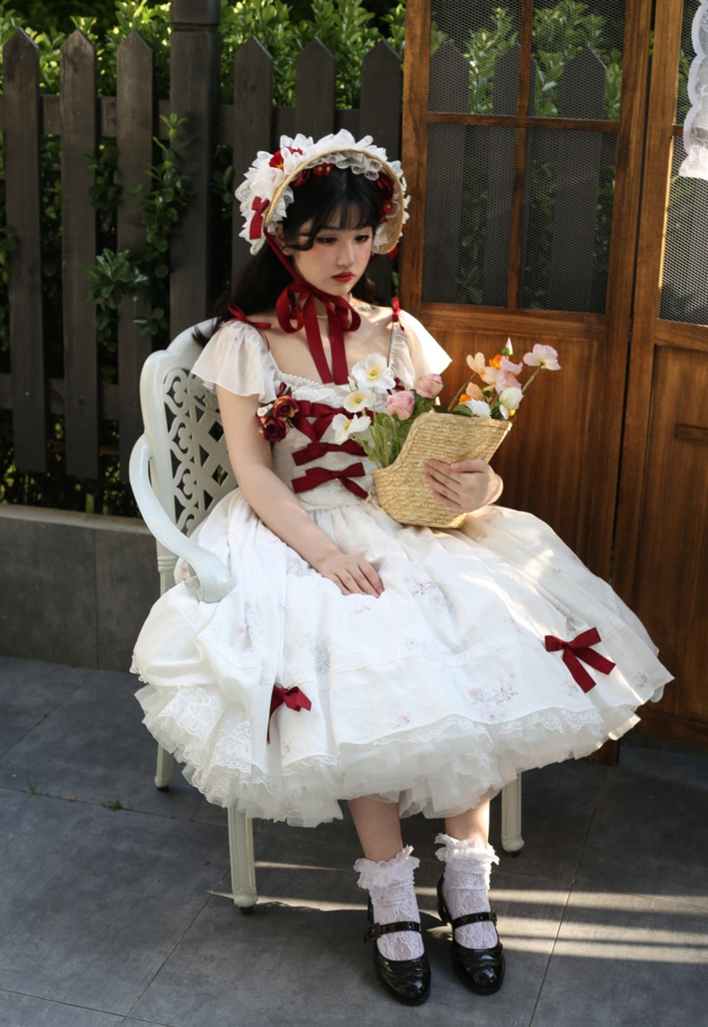 Elegant Floral Sweet Lolita OP Corset Accessory - image 14