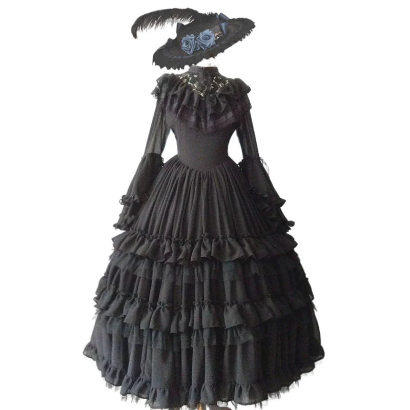 Halloween Gothic Wedding Lolita OP Dress - image 2