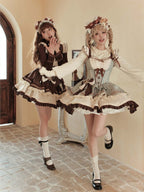 Mint Chocolate Frou Frou Brown Blue Bustle Petticoat JSK KC Sweet Lolita Dress and Accessories - image 18