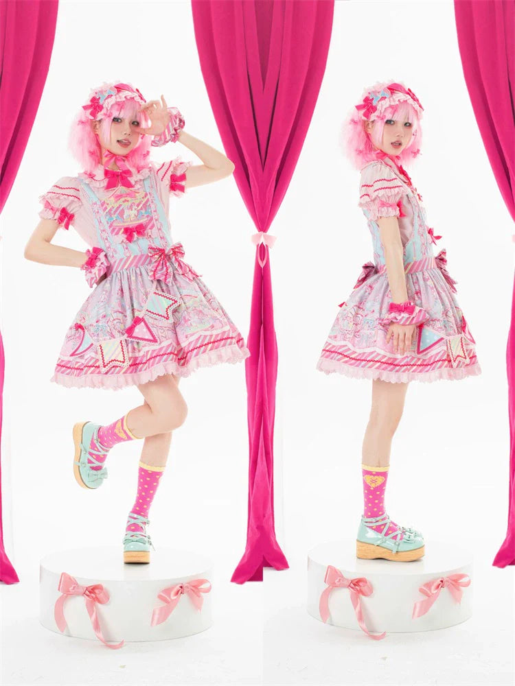 Candy Park Sweet Lolita Print Jumper Dress and Accessories - image 28
