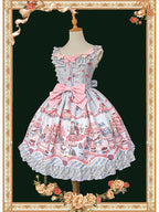 Candy House - Old School Lolita Cake Print JSK Dress, Side Zipper and Accessories - image 11