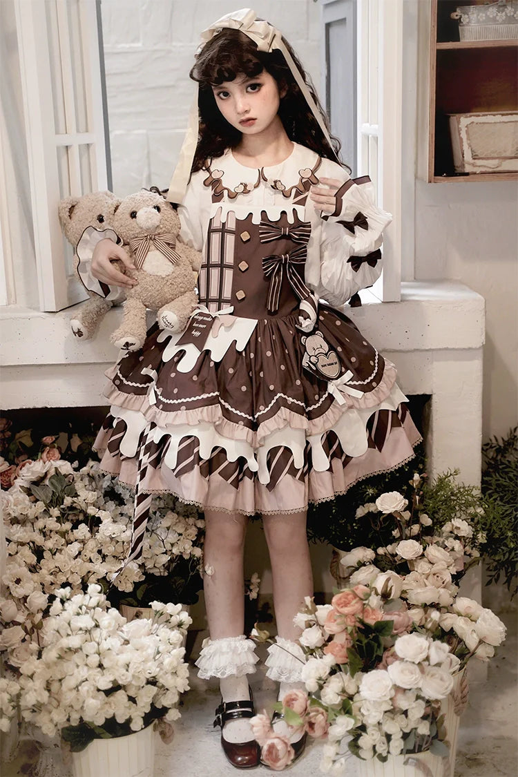 Chocolate Milk Pie - Sweet Lolita JSK Dress Summer Salopette - image 10