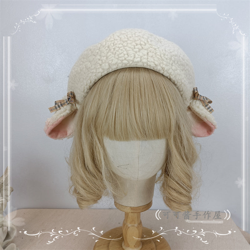 Winter Sweet Lolita Beret, 3D Sheep-ear - image 10
