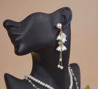 Lily Miss - Elegant Lolita Pearl Necklace and Earrings Set - image 7
