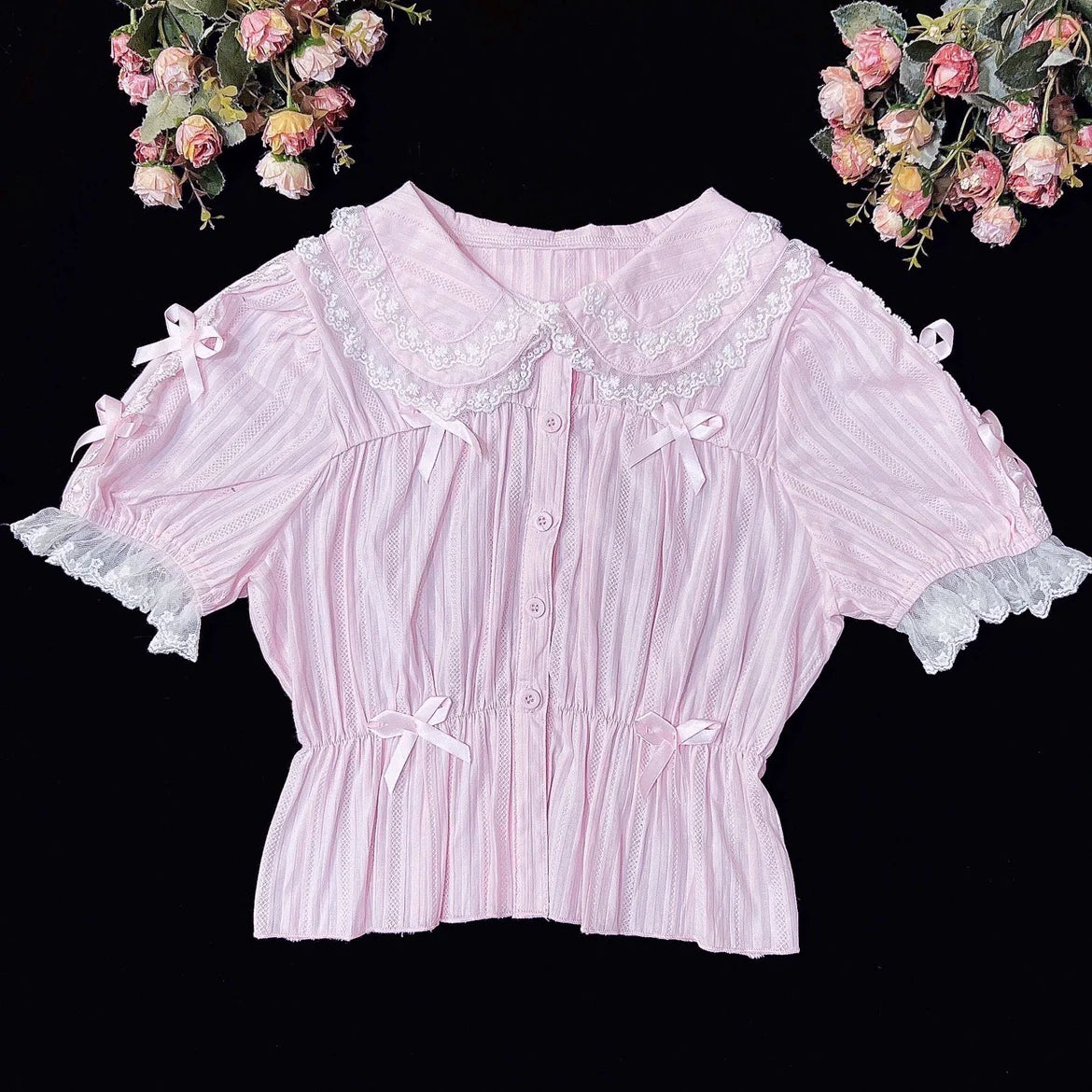 Sweet Lolita Doll Collar High-Waisted Blouse - image 23