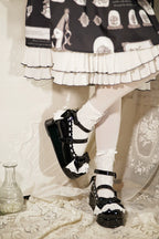 Milky Puff - Sweet Lolita Heels Shoes, Round Toe With Petite Wedge - image 44