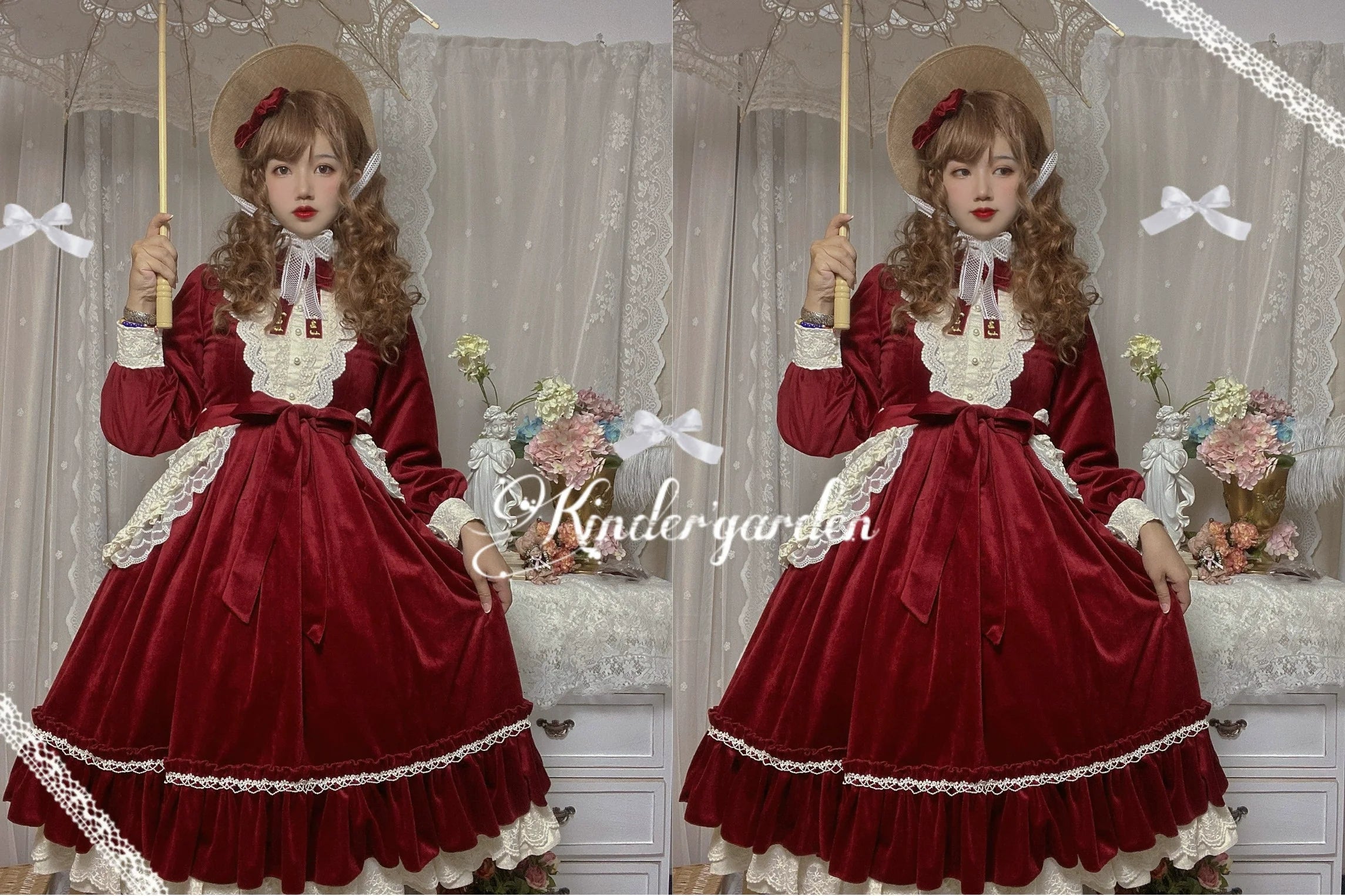 Vintage Elegant Velvet OP Dress - image 44