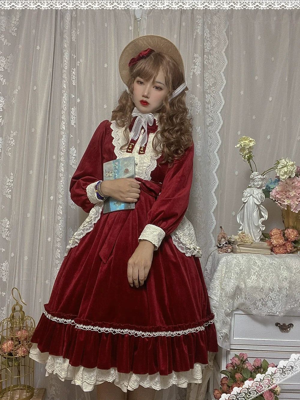 Vintage Elegant Velvet OP Dress - image 40