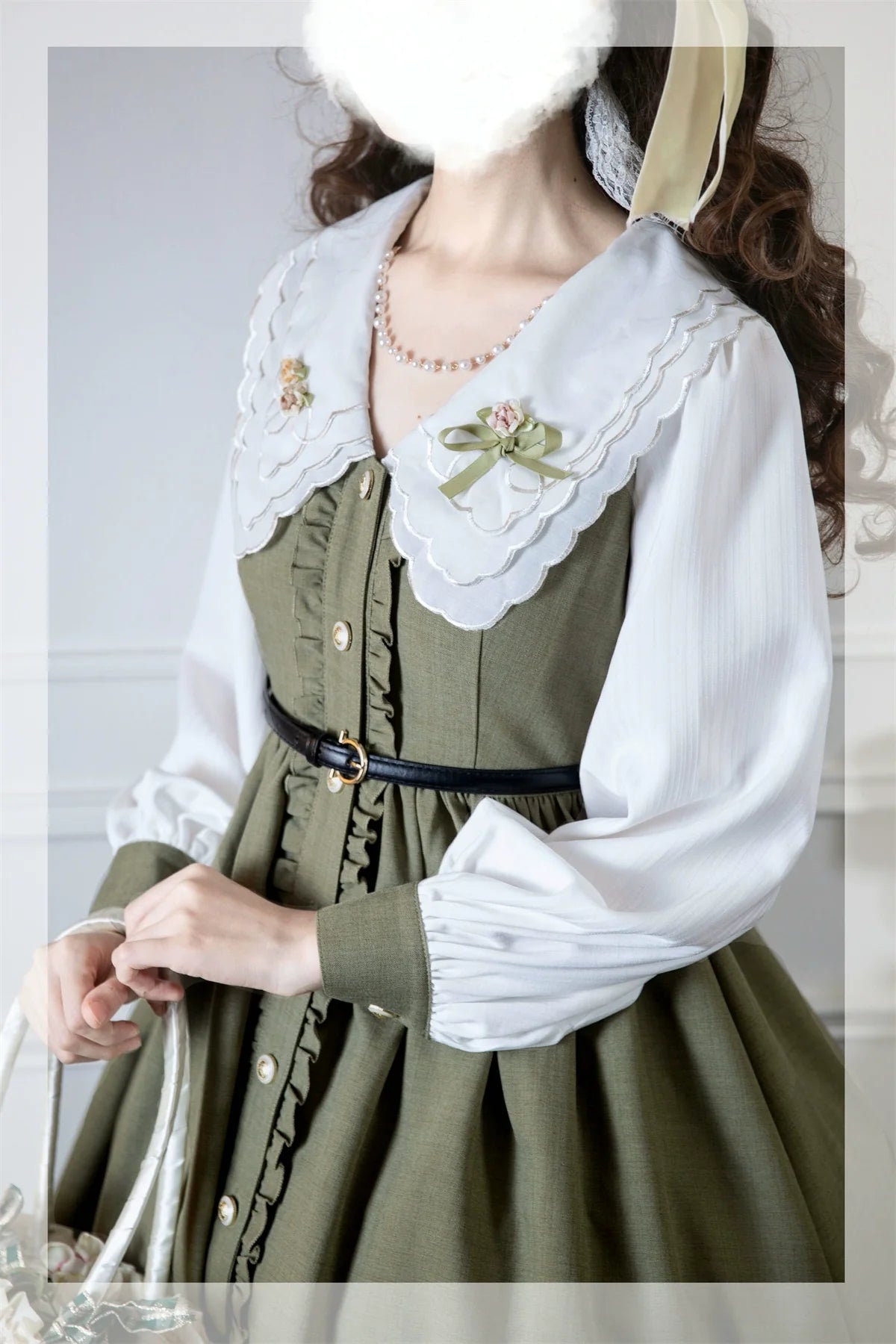 Window Rose - Classic Embroidered Front-Button OP Dress - image 9