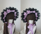 Gothic Lolita Handmade Bonnet with Bows and Beads - image 12
