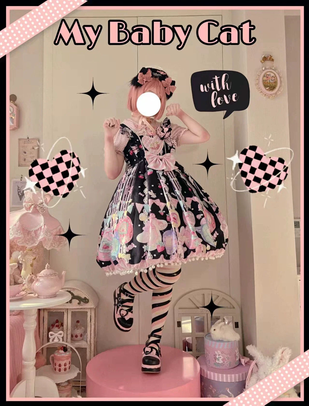 Sweetheart Knots - Sweet Lolita Dress Short Sleeve OP - image 12