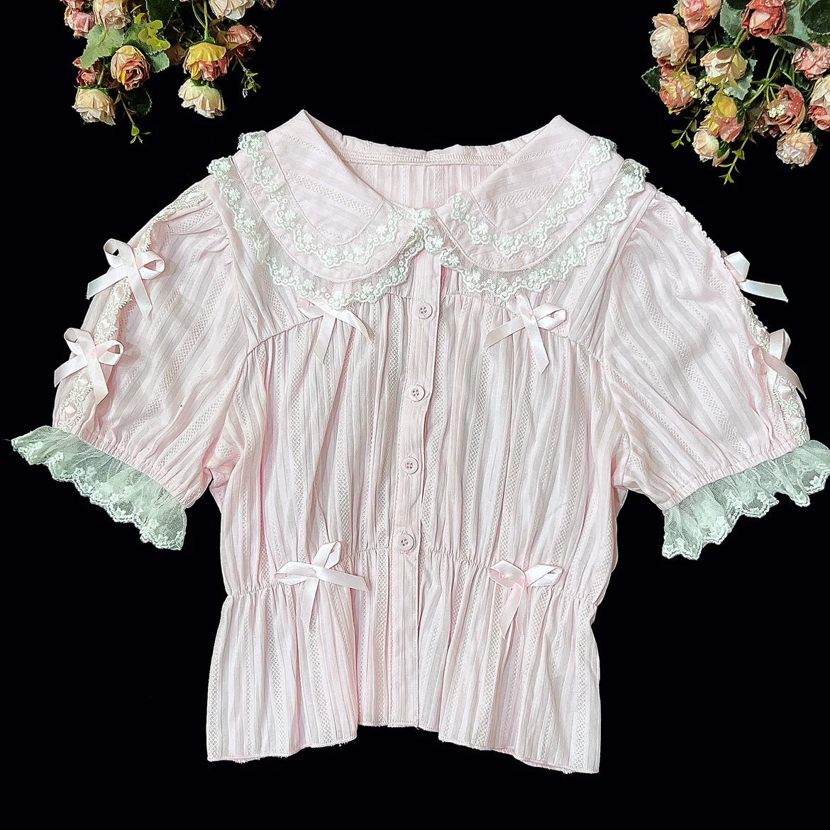 Sweet Lolita Doll Collar High-Waisted Blouse - image 19