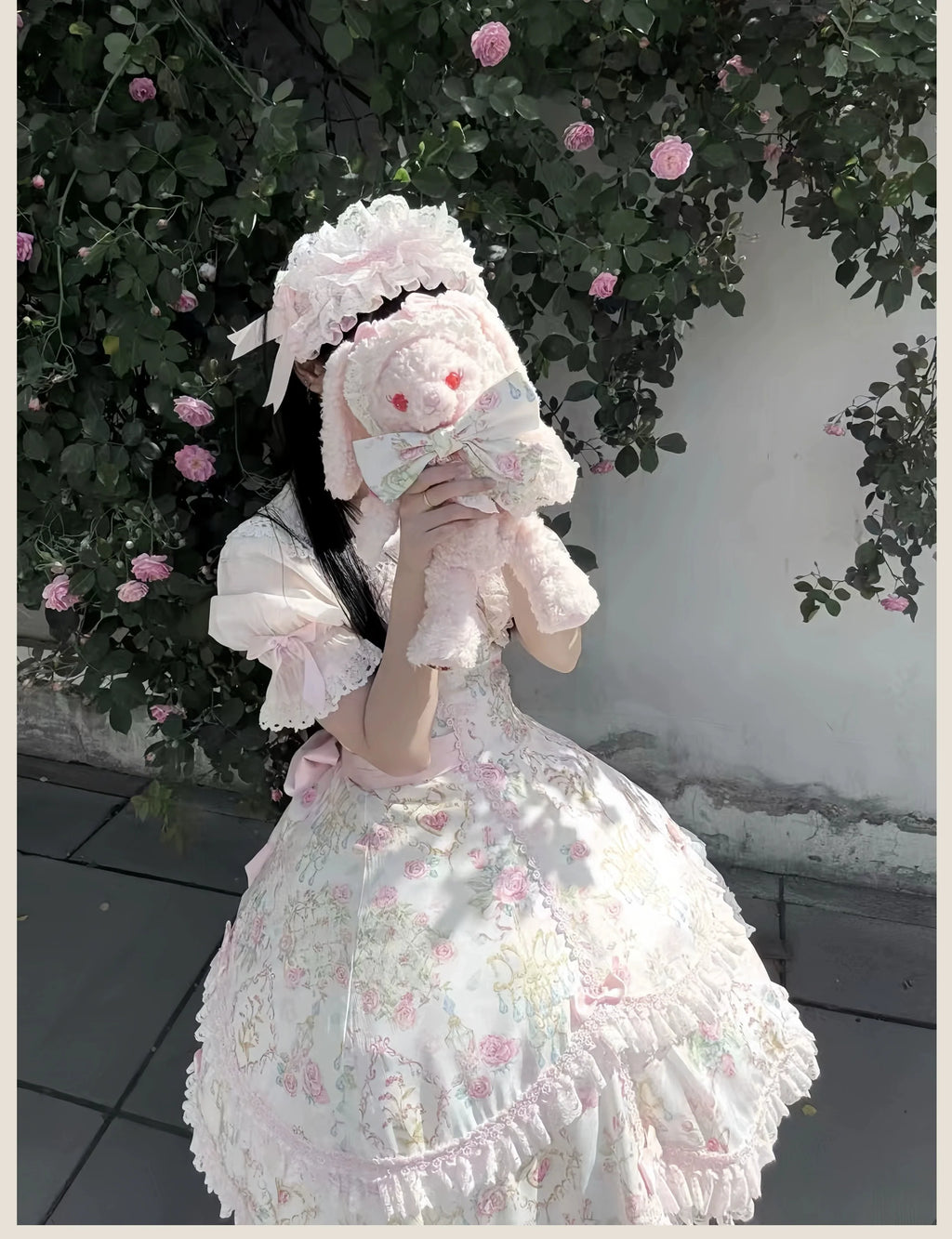 Spring 2025 - Floral Old School Lolita JSK Dress, Lace Trims - image 13