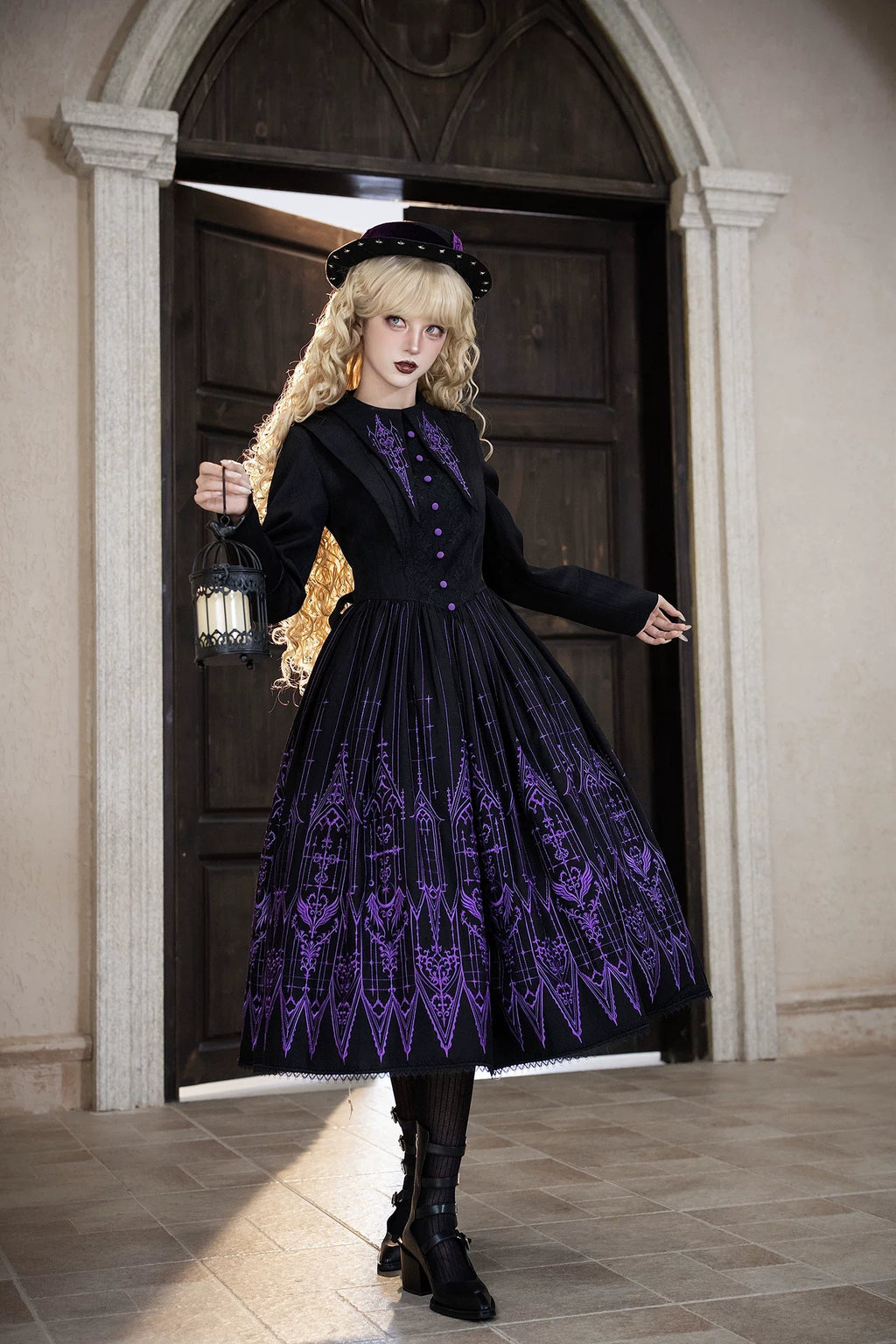 Dream Window - Gothic Lolita Church Embroidery OP Dress, Back Zipper - image 13