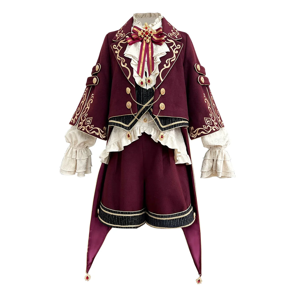 Heir - Military Ouji Lolita Blouse, Coat & Shorts Set - image 17