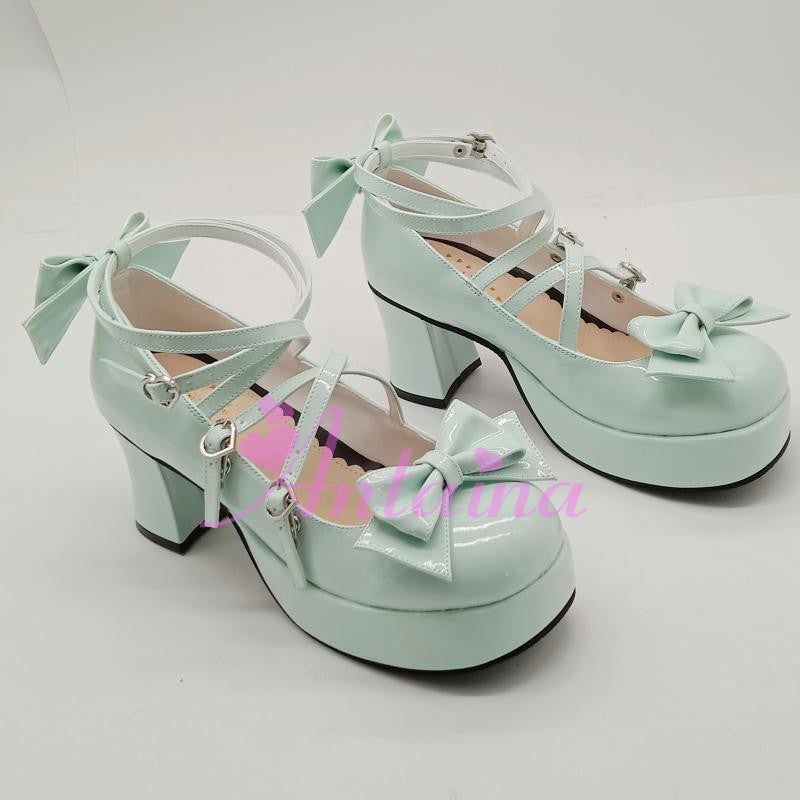 Lolita Bow Strap Shoes, Multicolors - image 6