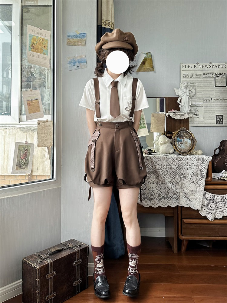 Ouji Lolita Brown Short Set - image 7