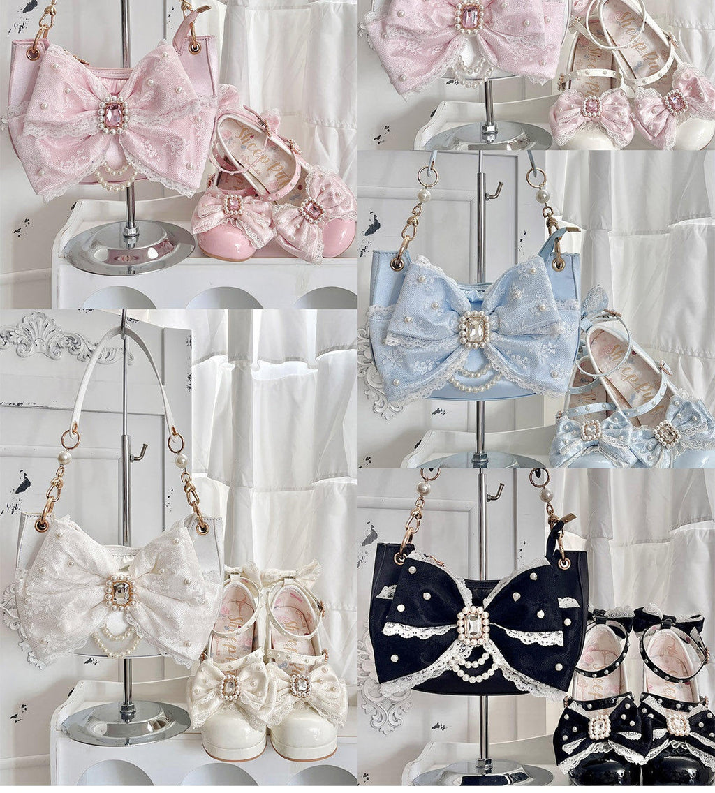Lace Love - Satin Bow Lolita Shoulder Bag - image 7