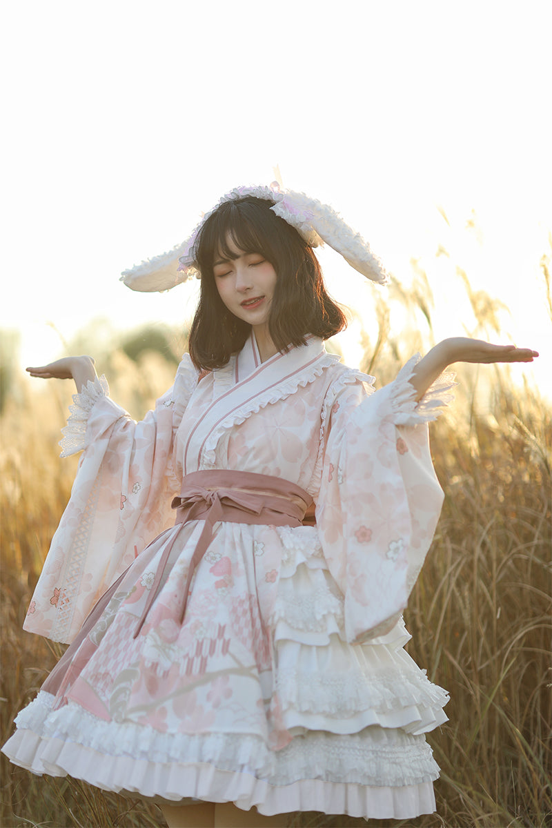 Xiaochunrihe - Wa Lolita OP Dress and Accessories - image 5