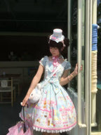 Summer Ice Cream Tale - Old School Lolita Ice Cream Printed OP & JSK Dress - image 13