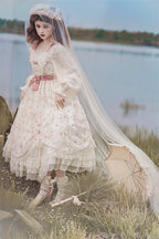 Time Stationery - Elegant Lolita Long Sleeve OP Dress - image 17