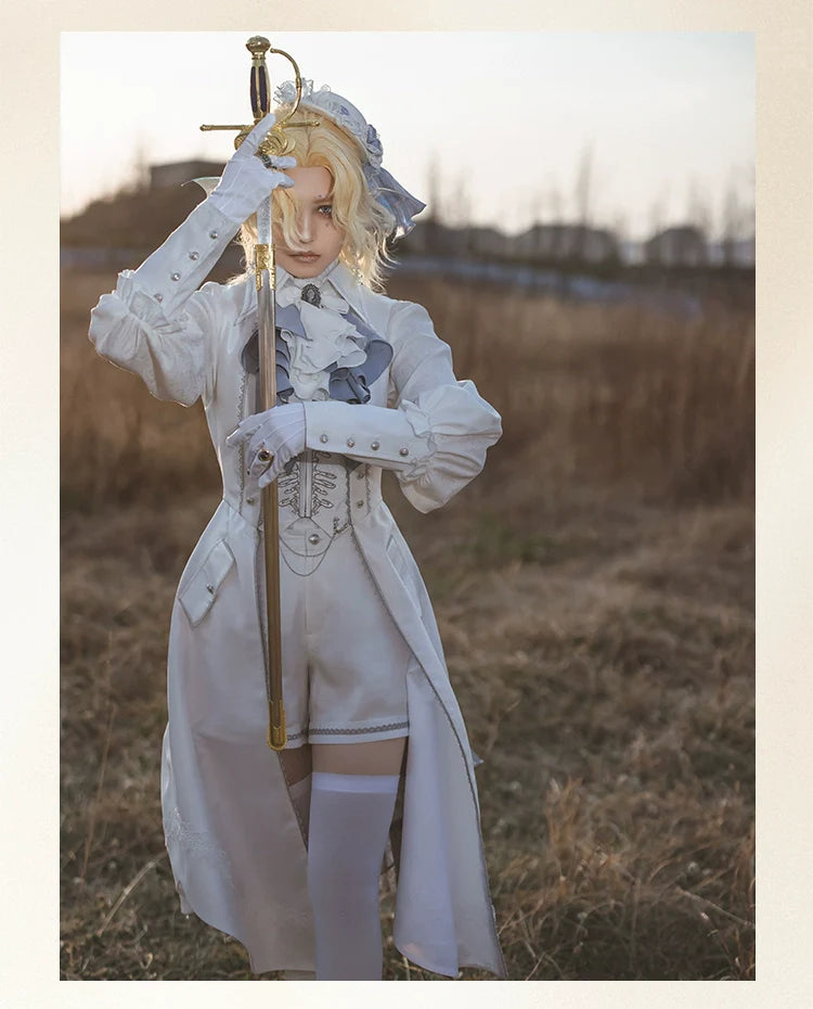 Crumbling Skeleton - Ouji Lolita Fishbone Embroideried Vest & Pants Suits - image 11