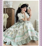 Blueberry Midsummer - Country Lolita Tiered JSK, Blueberry Print - image 14
