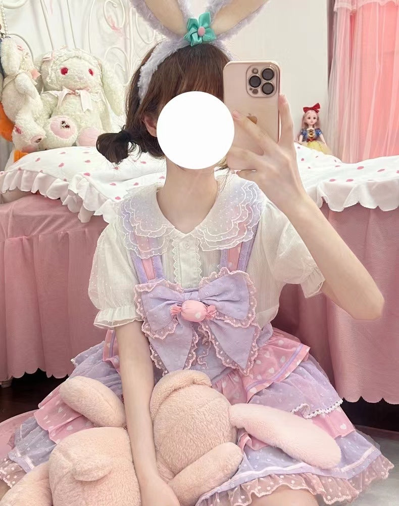 Little Fluttershy - Multi-Colored Cotton Lolita Shirt - image 3