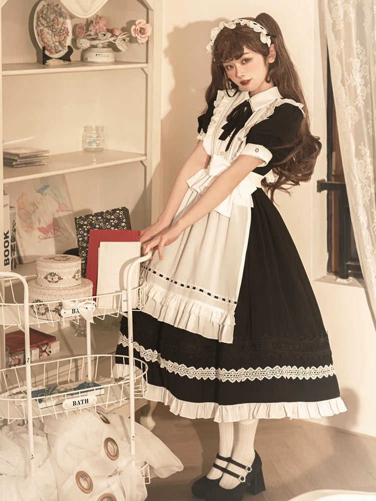 Halloween Gothic Lolita OP Maid Lolita Dress Elegant Lolita OP - image 8