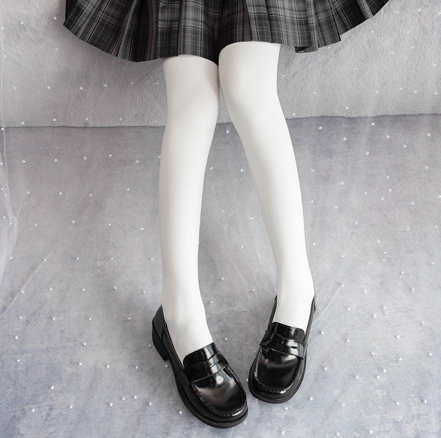 120D Daily Lolita Velvet Spring Leggings, Solid Color - image 6