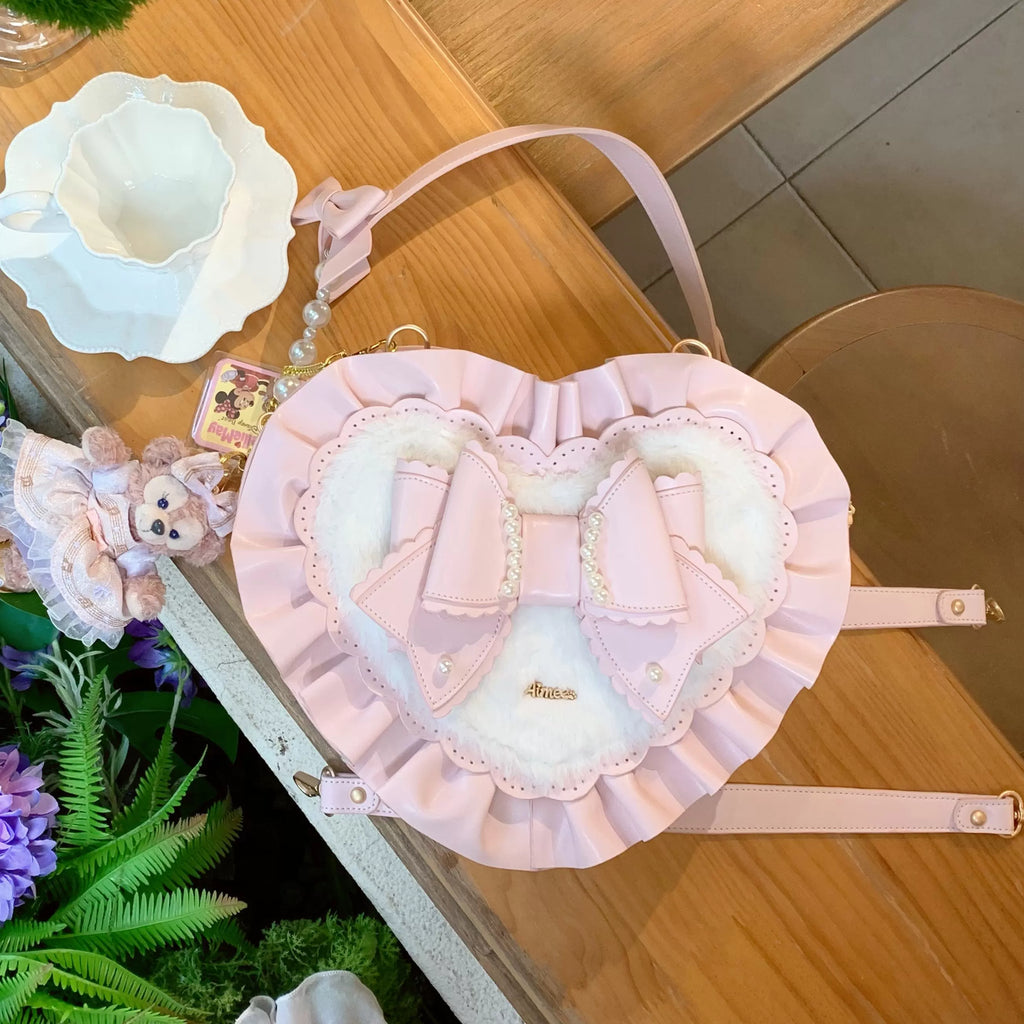 Small Gift Box - Sweet Lolita Heart Handbag, Bow Accent - image 31