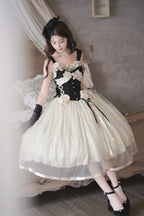 Paris Souvenir - Classic Lolita Corset JSK Dress with 3D Rose Decor - image 9