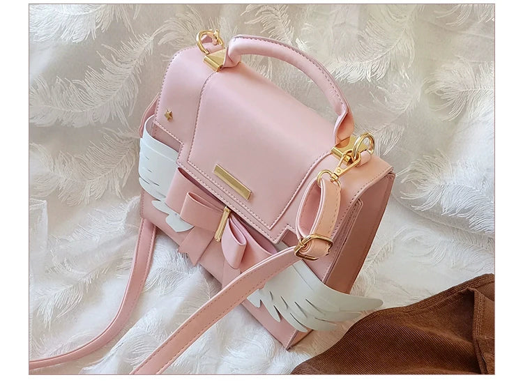 Sweet Lolita Shoulder Bag Wings Bow Design High Capacity Bag - image 9