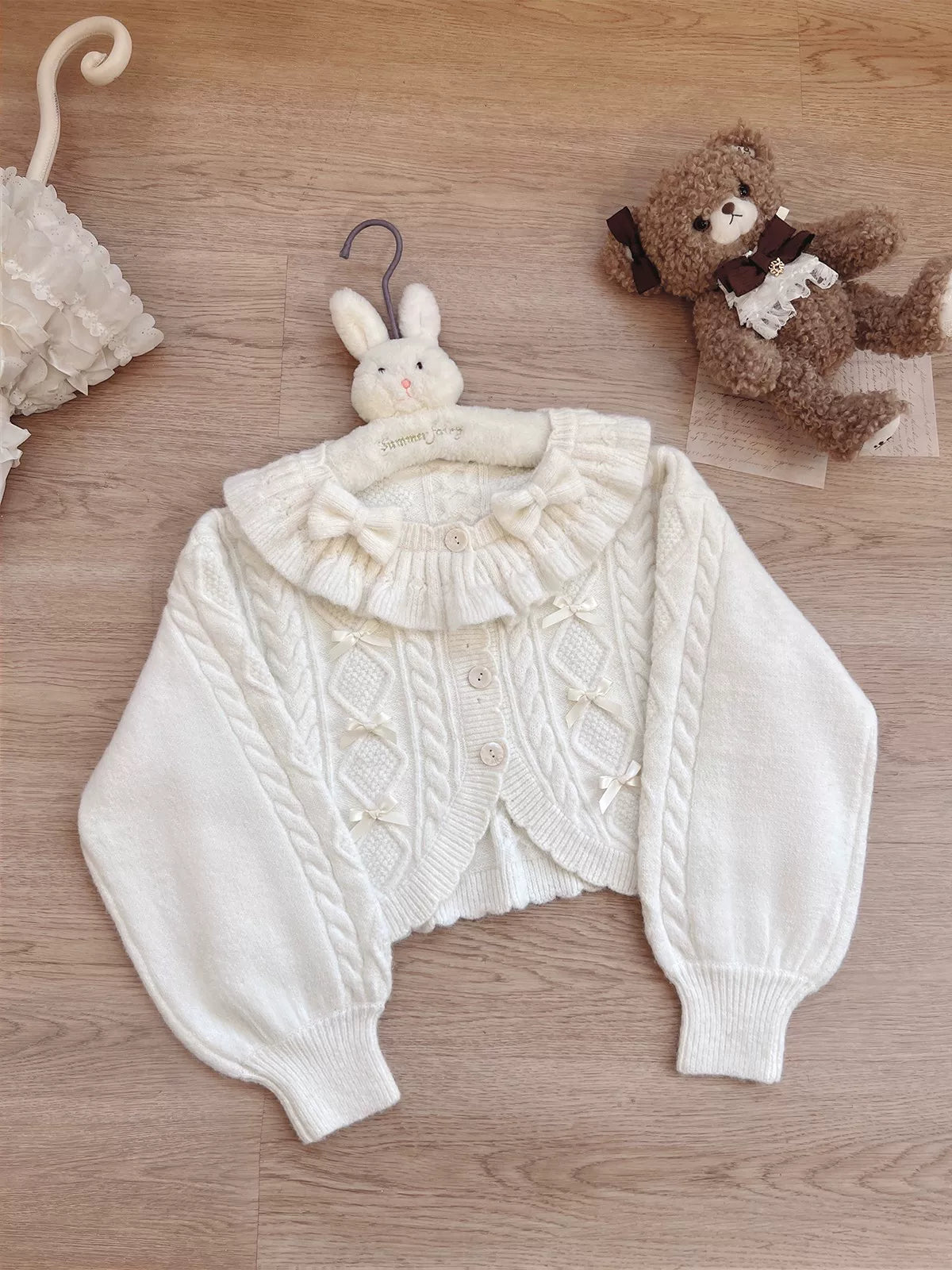 Napoleon Pastry - Sweet Lolita Cardigan, Detachable Bows - image 29