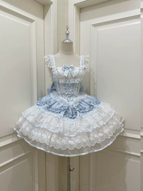 Ballet Dream - Sweet Lolita JSK Dress, Petal-like Layered Skirt - image 1
