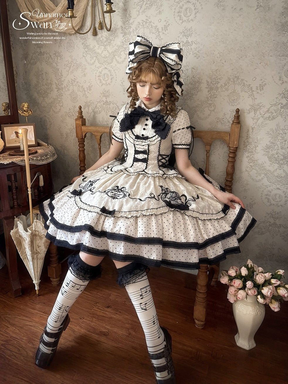 Unnamed Swan Classic Lolita OP Dress Set - image 8