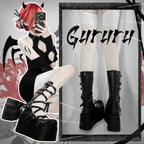 Gothic Doll - Gothic Lolita Platform Shoes, Adjustable Shoe Straps - image 8