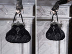 Mourning Day - Gothic Rhinestone Velvet Handbag - image 6
