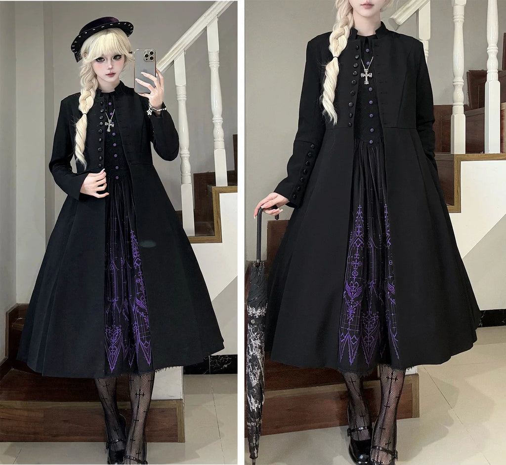 Dream Window - Gothic Lolita Church Embroidery OP Dress, Back Zipper - image 19