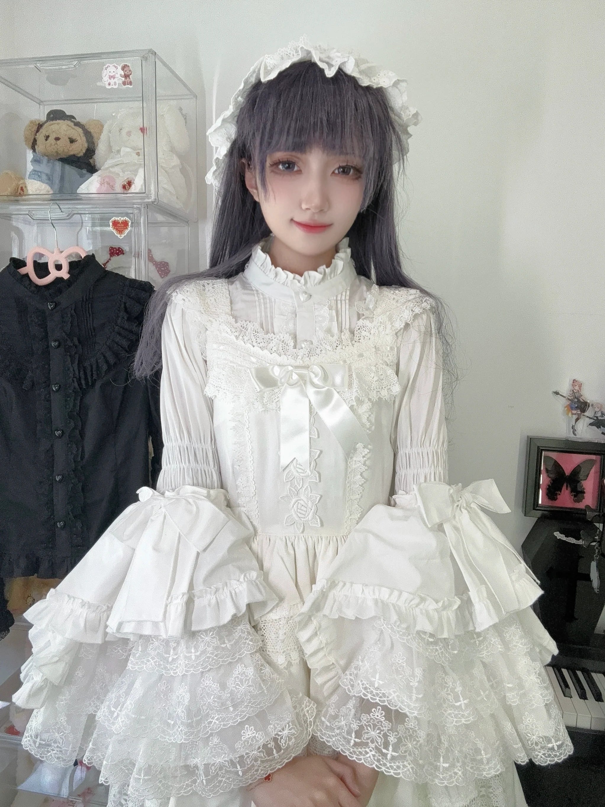 Sweet Lolita Blouse Princess Sleeve Shirt Inner Wear - image 12