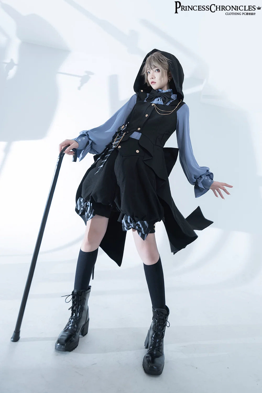 Narrative Rule - Ouji Lolita Shorts Set, Long Vest - image 21