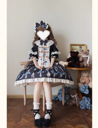 Witch's Banquet - Printed Doll-like Sweet Lolita OP, Apron-like Front and Accessories - image 13