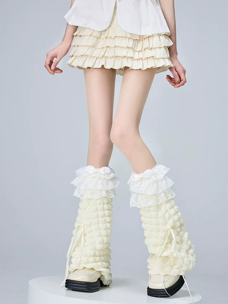 Ribbon Bow Lolita Calf Socks and Sock Covers Collection - image 2