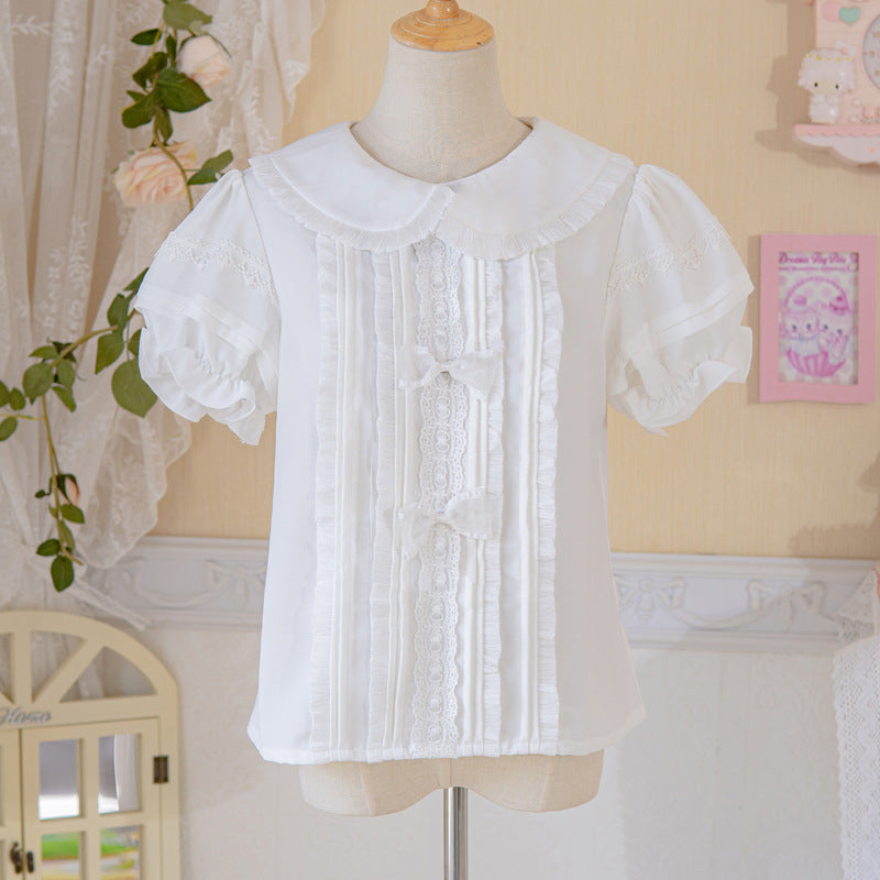 Pie Milk Cherry - Sweet Lolita Salopette and Blouse - image 8