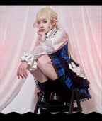 Kalila - Punk Lolita Dress Set Plaid Shorts Set - image 6